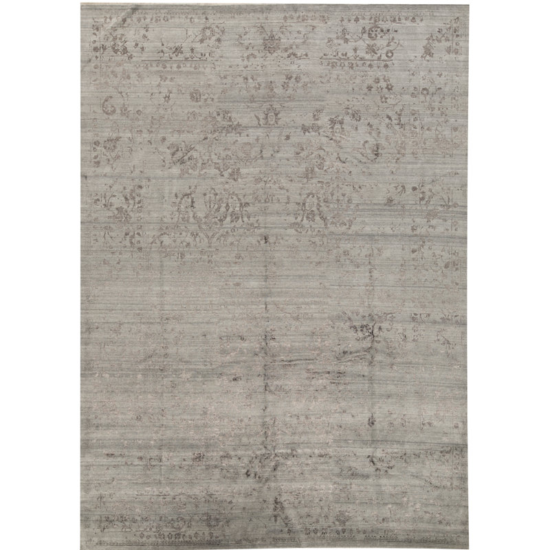 Bokara Rug Co Inc Neo Villa Hand Knotted 9 11 X 13 8 Dark Gray Area Rug Wayfair