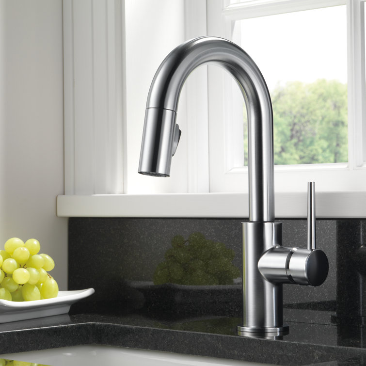 9959 Dst Cz Dst Ar Dst Delta Trinsic Pull Down Bar Faucet With Magnatite And Diamond Seal Technology Reviews Wayfair