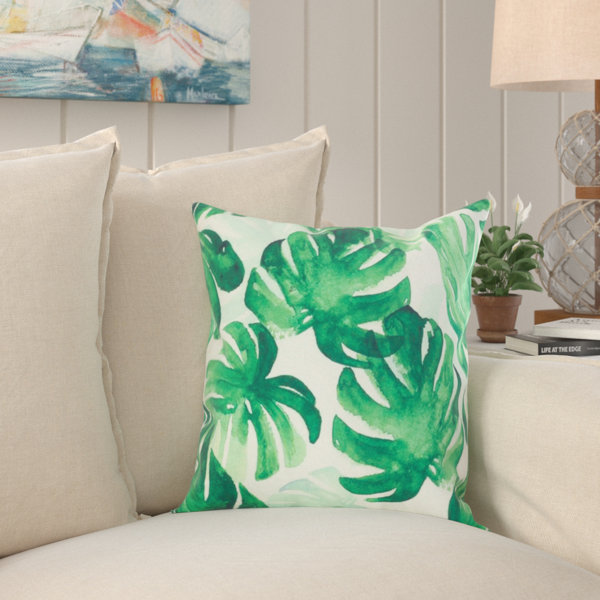 Palm Leaf Print Pillow Wayfair