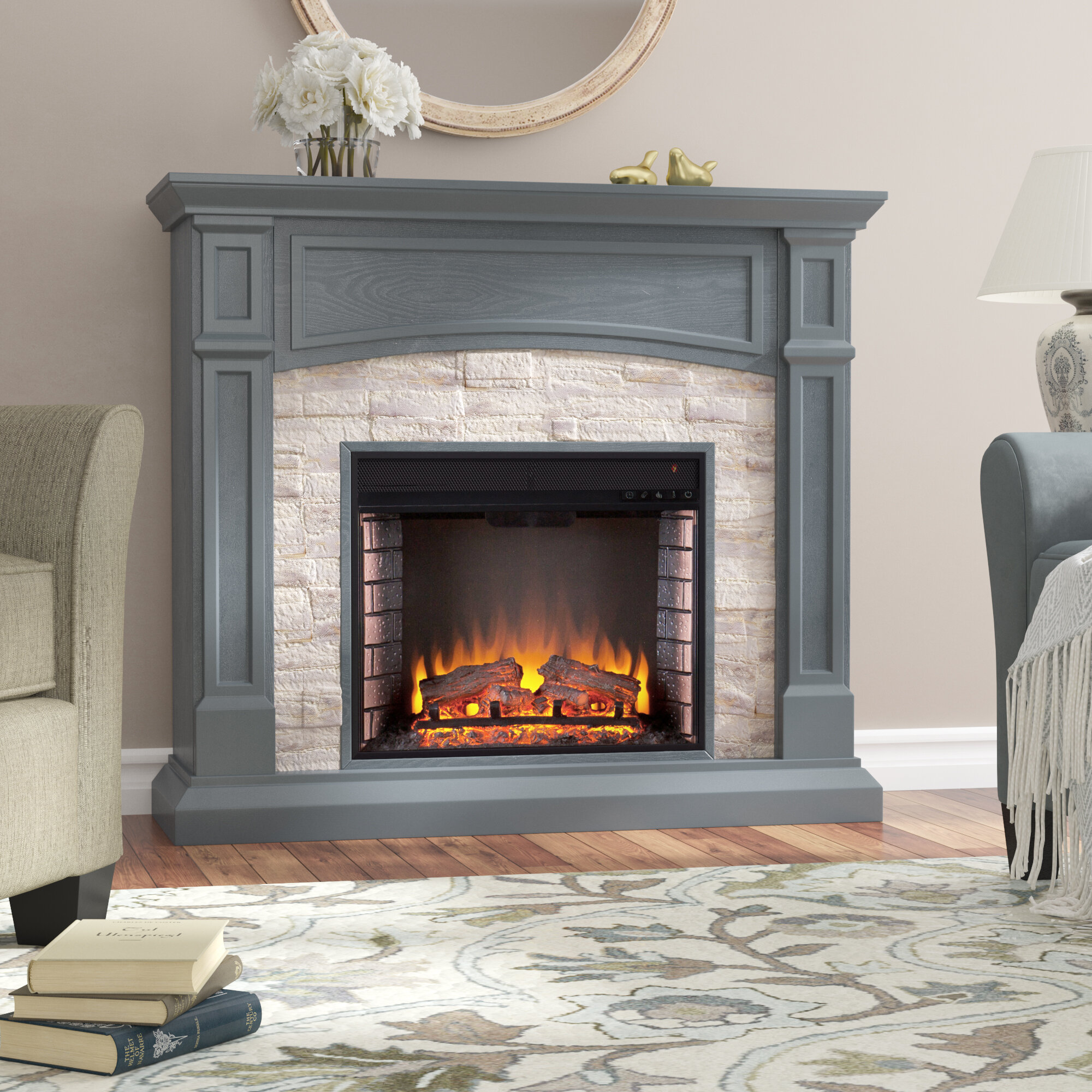 Kitsco Boyer Electric Fireplace Reviews Wayfair