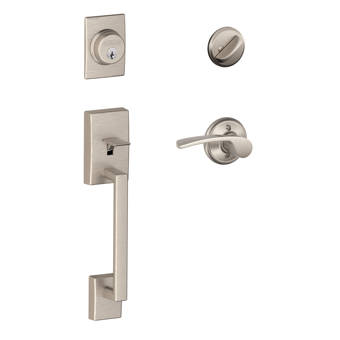 Schlage Century Handleset With Single Cylinder Deadbolt And Merano Door Lever And Rosette Wayfair