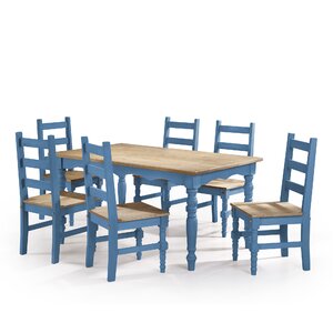 Pinard Solid Wood 7 Piece Dining Set