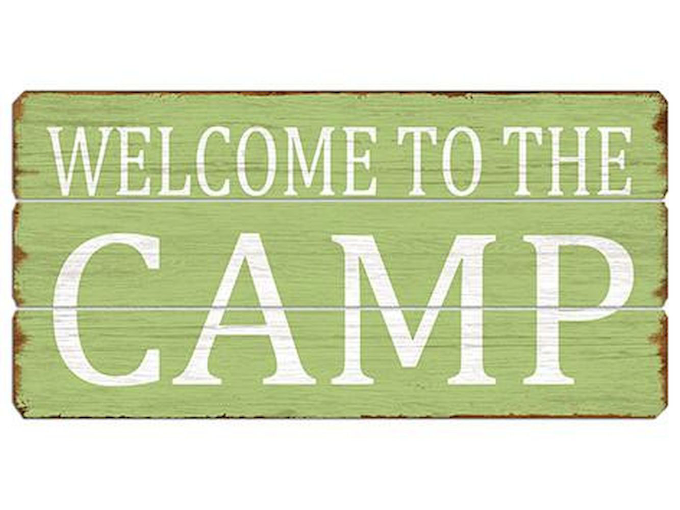 Millwood Pines Welcome to Camp Wooden Sign Wall Décor | Wayfair