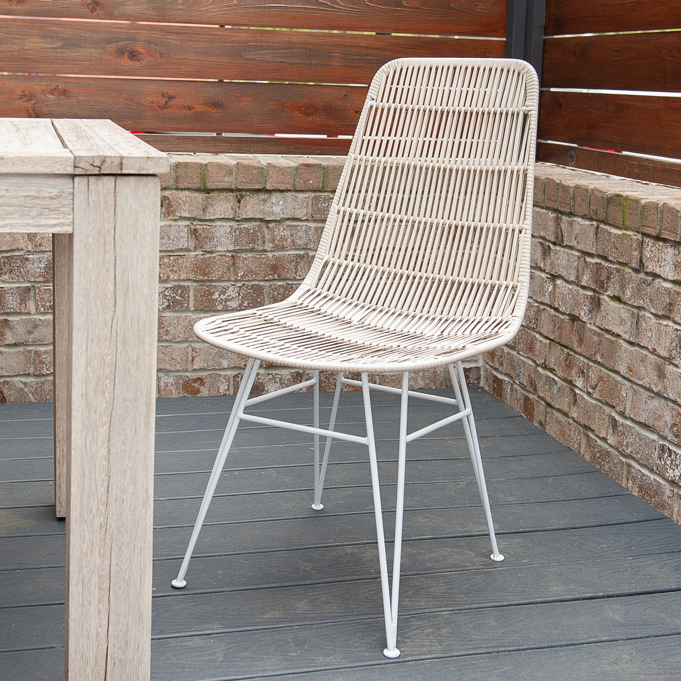 Rosecliff Heights Inispollan Open Weave Patio Dining Chair Wayfair