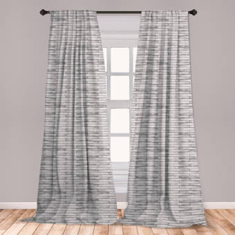 East Urban Home Striped Room Darkening Rod Pocket Curtain Panels Reviews Wayfair