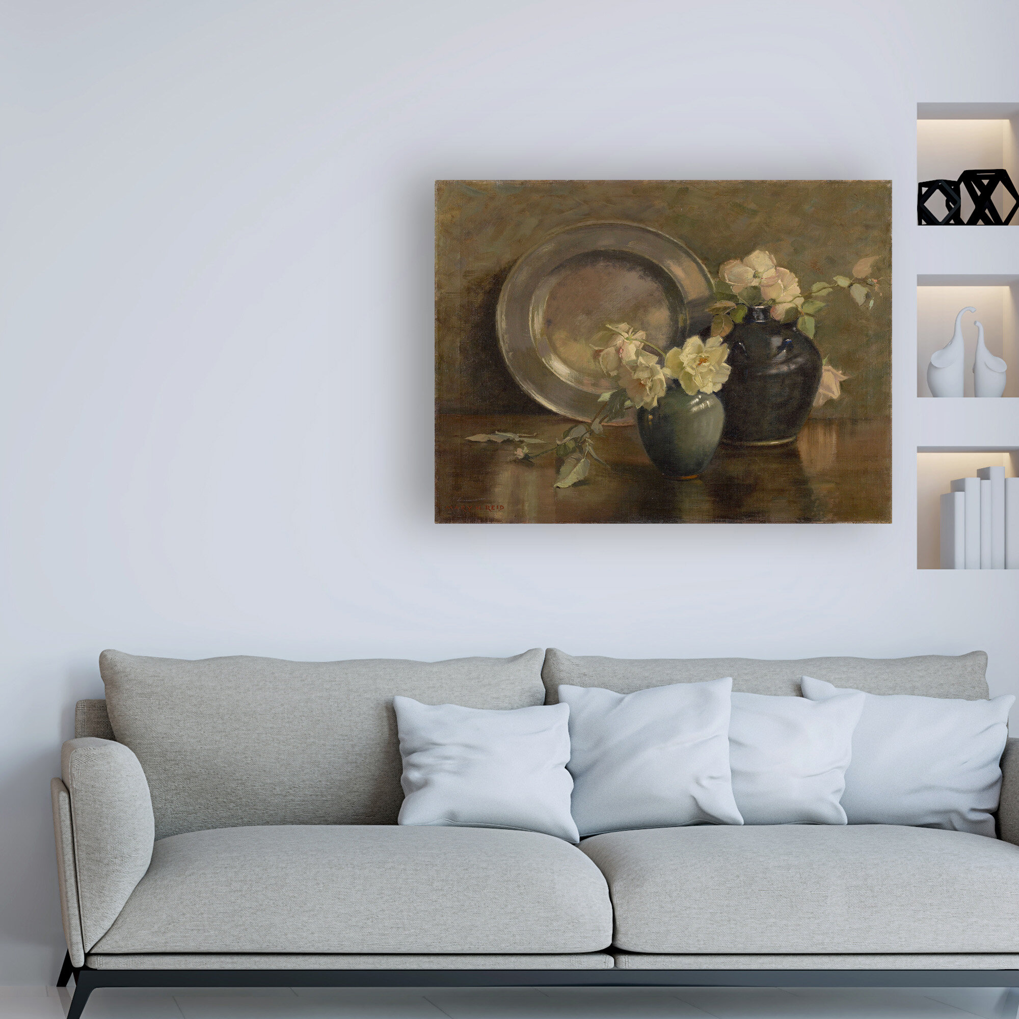 Charlton Home® A Study In Grays by Mary Hiester Reid - Wrapped Canvas ...