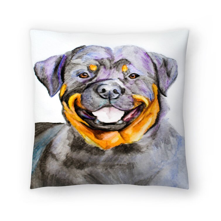 Cushion Co Rottweiler Shaped Pillow 16 x 12 