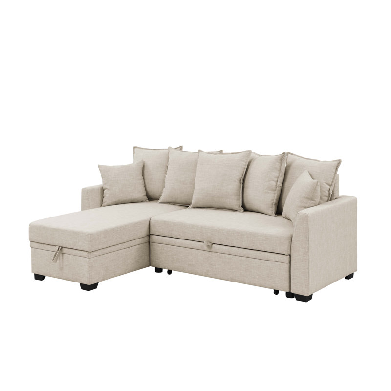 incompleto)))Birdene 9 - Piece Upholstered Sofa & Chaise Body Fabric: Almond Linen Blend