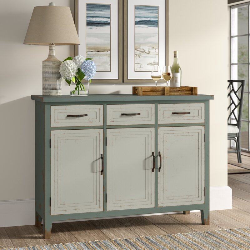 Highland Dunes Jemima 48'' Wide 3 Drawer Credenza & Reviews | Wayfair