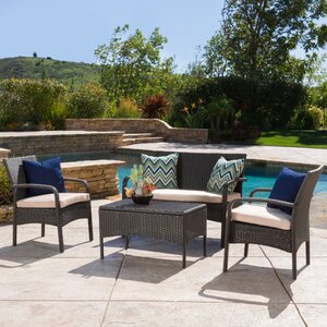 Jeffrey 4 Piece Deep Seating Group with Cushion