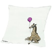 Bochi Tees Cool Wild African Animal Giraffe Hide Throw Pillow 18x18 Multicolor