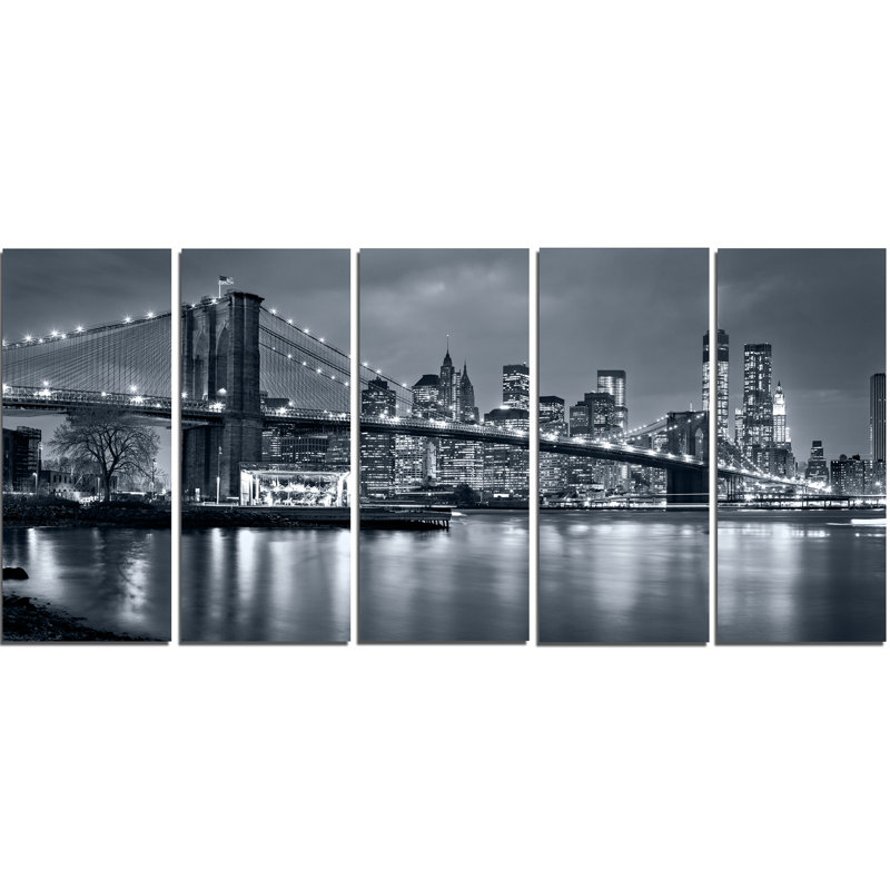 5 Piece Wall Art designart panorama new york city at night 5 piece wall art on 5 Piece Wall Art designart panorama new york city at night 5 piece wall art on