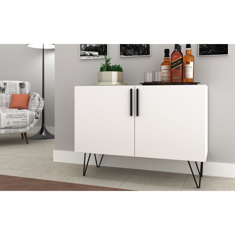 Wrought Studio Kenosha Mid Century Modern 2 Door Accent Cabinet Reviews Wayfair