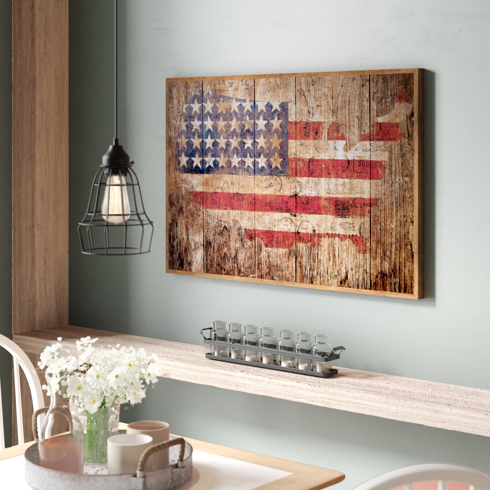 'American Flag' by PTM Images - Picture Frame Print on Paper