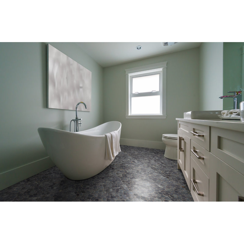 Pebble Tile Sliced Random Sized Natural Stone Pebble Mosaic Wall Floor Tile Reviews Wayfair