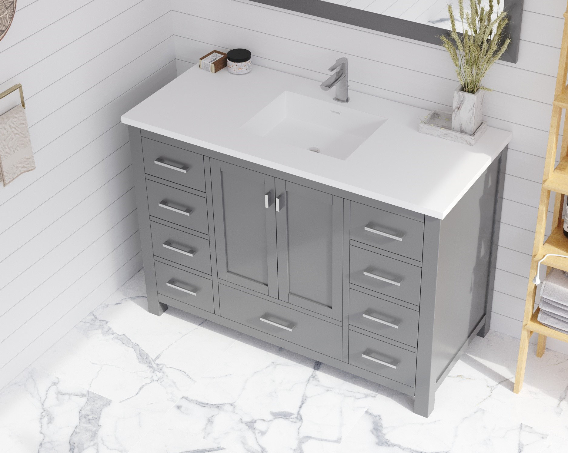 Latitude Run Johncarlos Stone 48 Single Bathroom Vanity Set