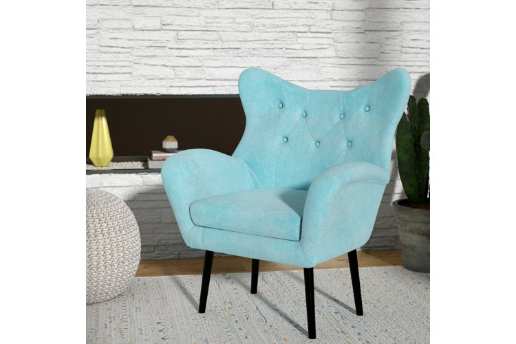 noble house simon light blue arm accent chair