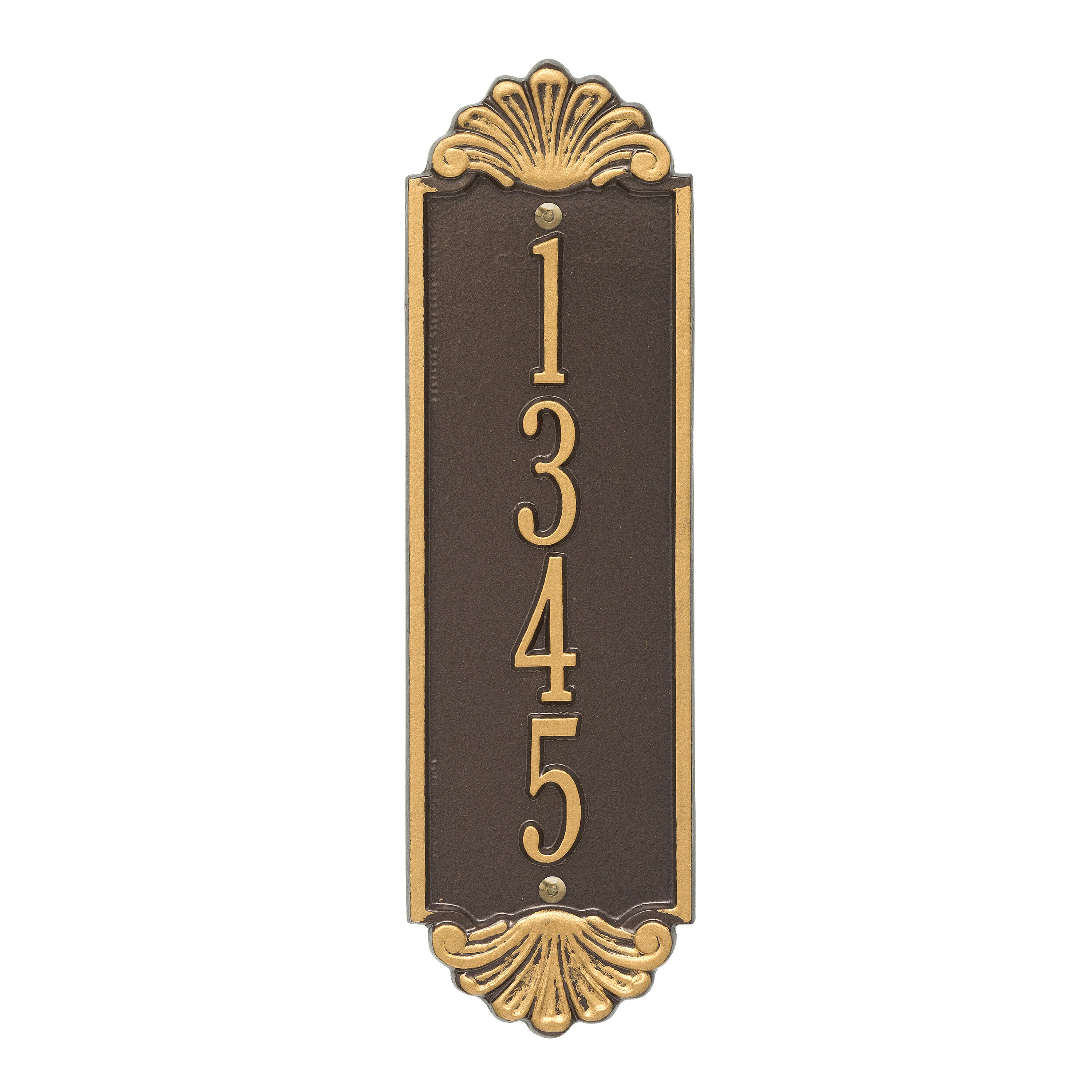 Whitehall Products Shell Personalized Vertical 4 Line Wall Address Plaque Reviews Wayfair