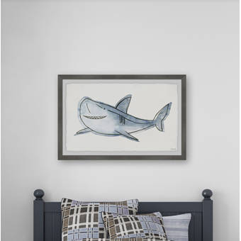 Isabelle Max Chesney Big Shark Framed Art Wayfair