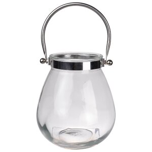 Glass and Metal Lantern (Set of 2)