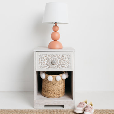 Hoang 1 Drawer Wood Nightstand