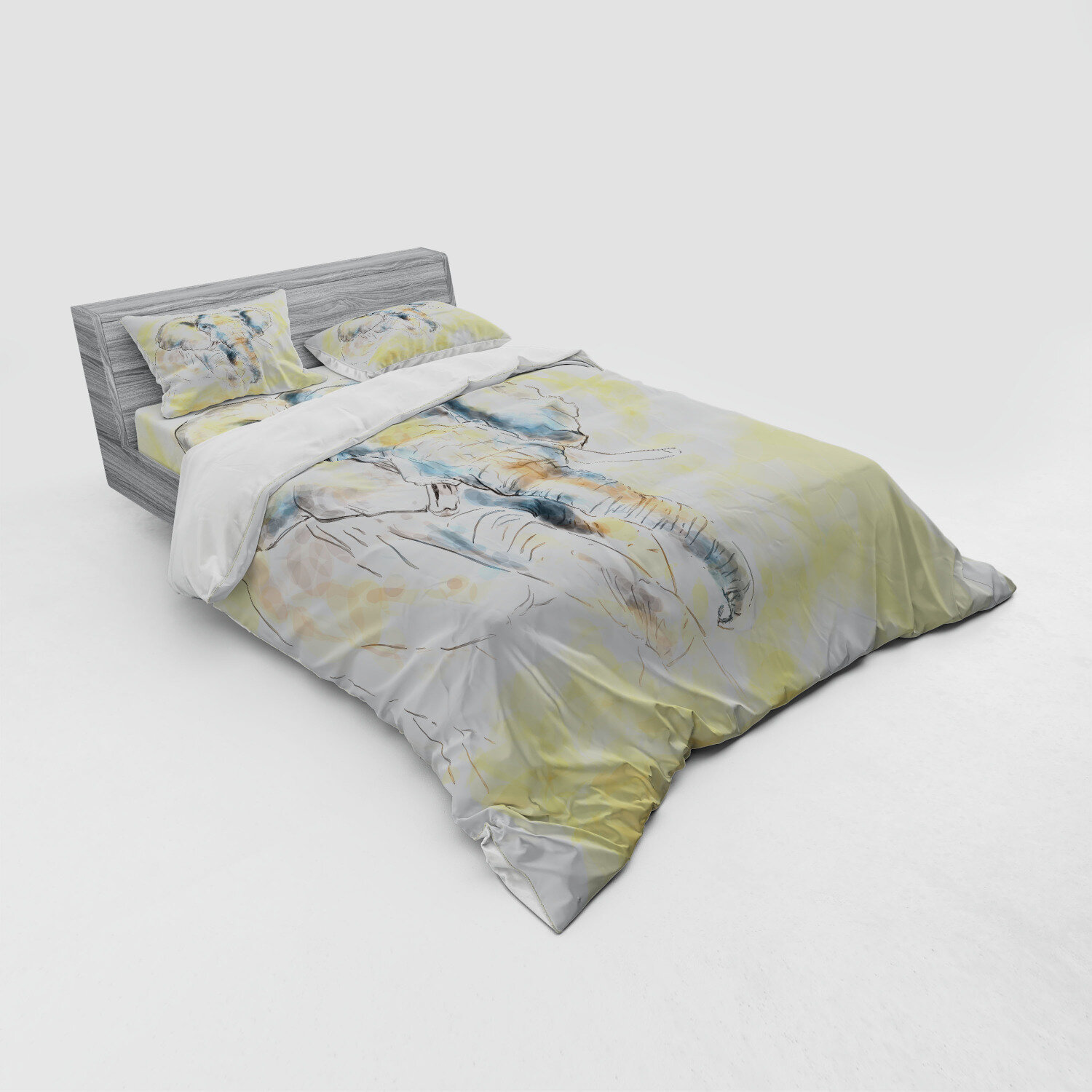 yellow elephant bedding