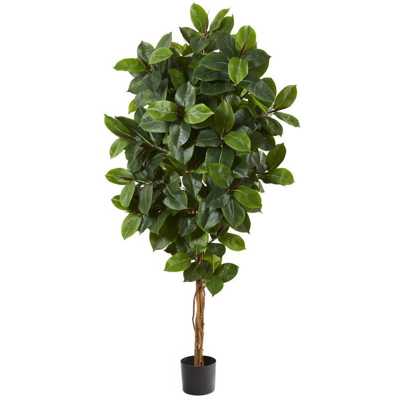 Artificial Rubber Leaf Tree In Pot Liner Joss Main