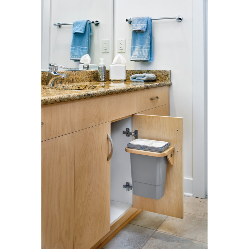 Rev A Shelf Vanity Door Mount Steel 2 Gallon Recycling Bin Wayfair