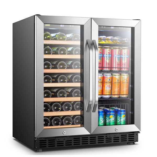 Wine Bottle & Can Chilling Refrigerator Compact Beverage Fridge Cooler