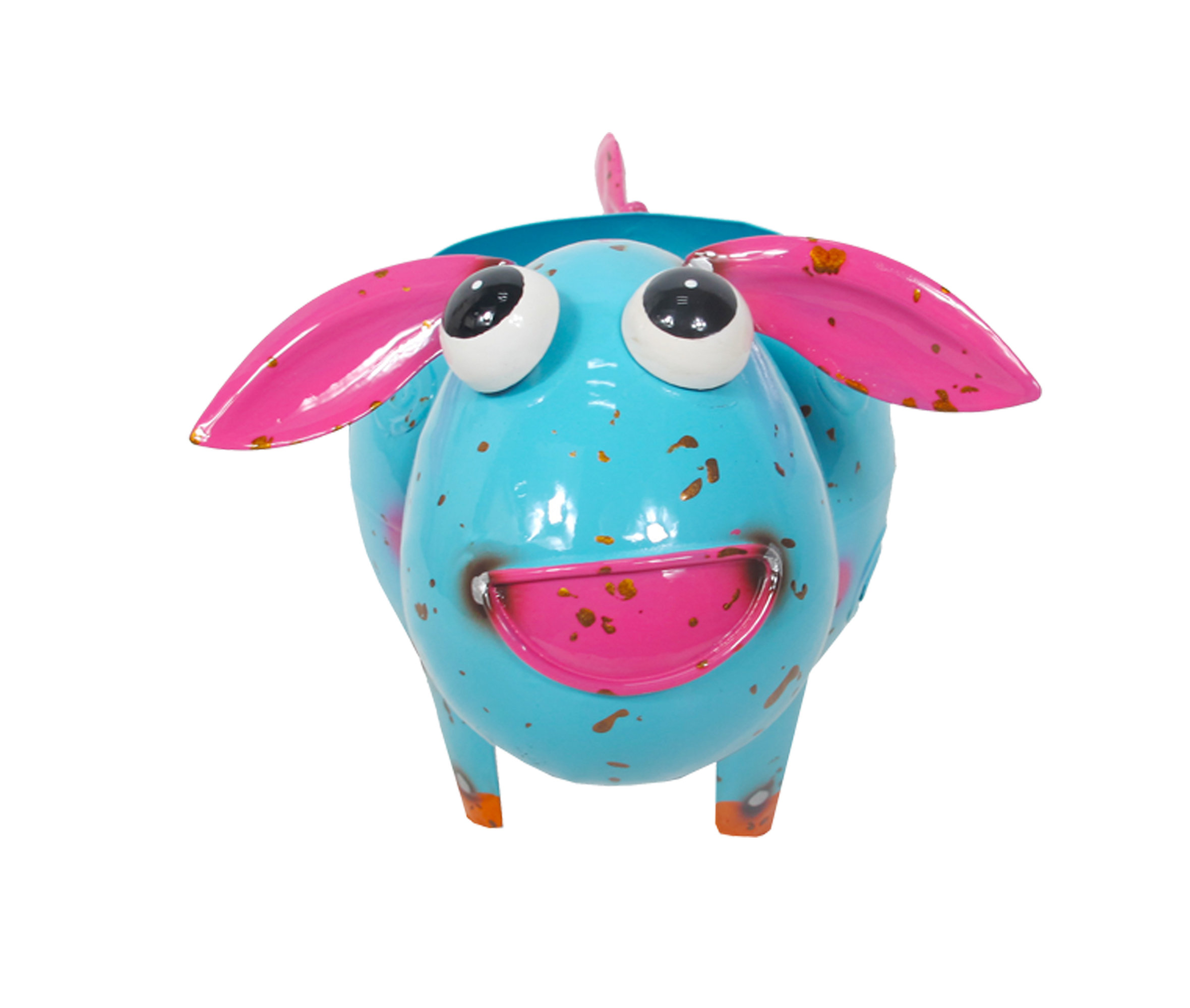 Arlmont & Co. Ahmiah Colorful Enameled Metal Sheep Planter | Wayfair
