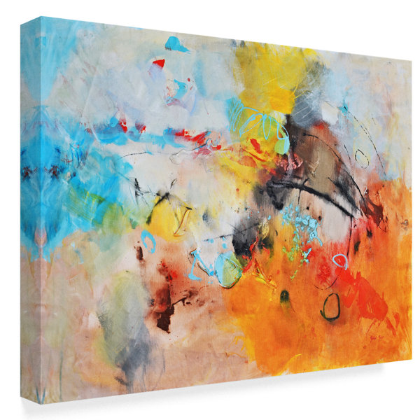 Trademark Art Abstract Colors Acrylic Painting Print On Wrapped