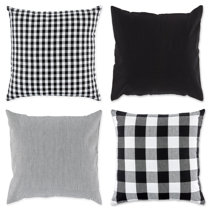 black checkered pillows