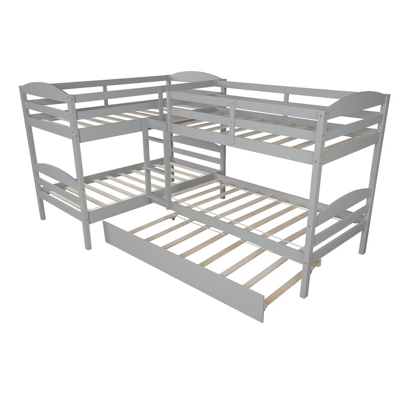 black bunk bed with trundle