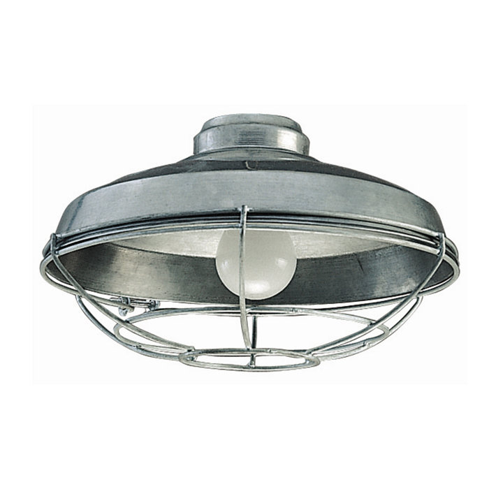 Outdoor Wire Cage 1 Light Universal Ceiling Fan Bowl Light Kit