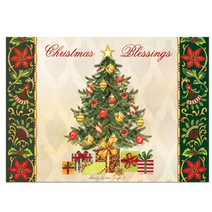 Sandy Clough Christmas Blessing Tree - Christmas Card (Set of 15)