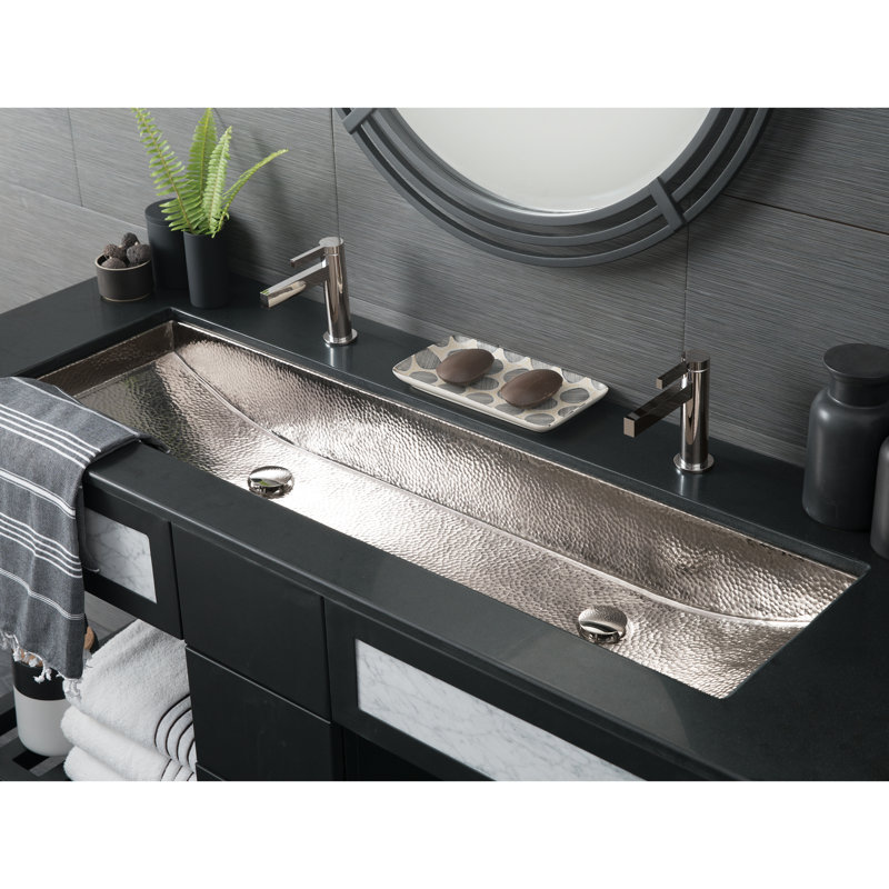 Trough Metal 48 Bathroom Sink Joss Main Trough Metal 48 Bathroom Sink