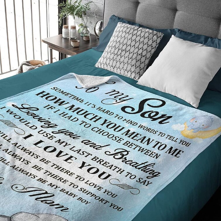 I Love You to The Moon and Back Throw Blanket Fleece Blanket Lightweight Bed Blanket Quilt Super Soft Cozy Non Shedding Blanket Winter Bedding for Bed Couch Living Room All Season 50x40 4 