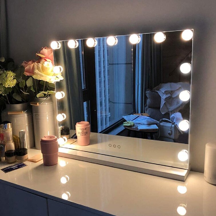 large free standing makeup mirror