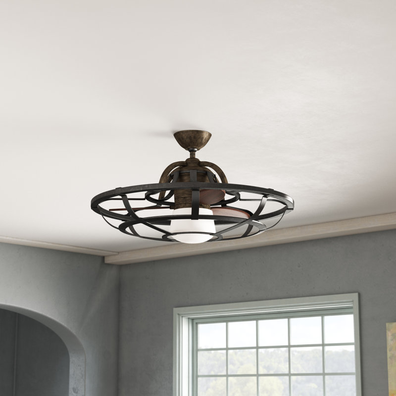 Laurel Foundry Modern Farmhouse 26 Wilburton 3 Blade Led Caged