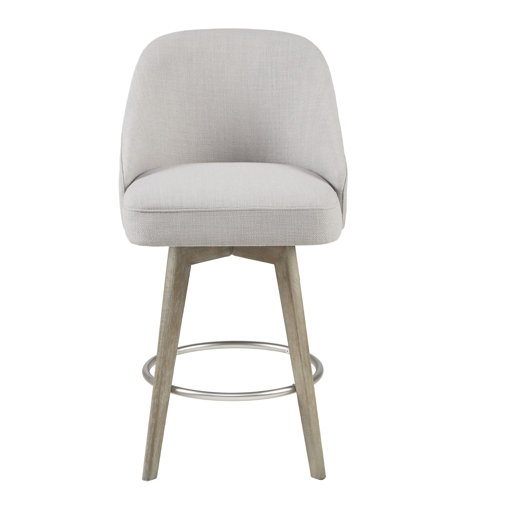 Gracie Oaks Lermitage Swivel 25.75" Counter Stool ...