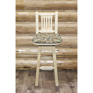 Loon Peak Abella 30 Wood Swivel Bar Stool Loon Peak Abella 30 Wood Swivel Bar Stool