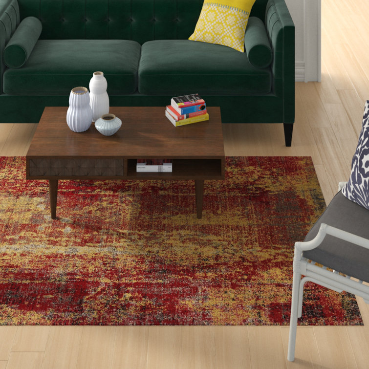 Wrought Studio Bumgardner Indoor / Outdoor Area Rug in Red/Yellow ...