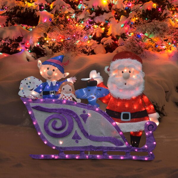 Rudolph Misfit Boat 24" 3-D Tinsel Outdoor Christmas Decoration Yard Art