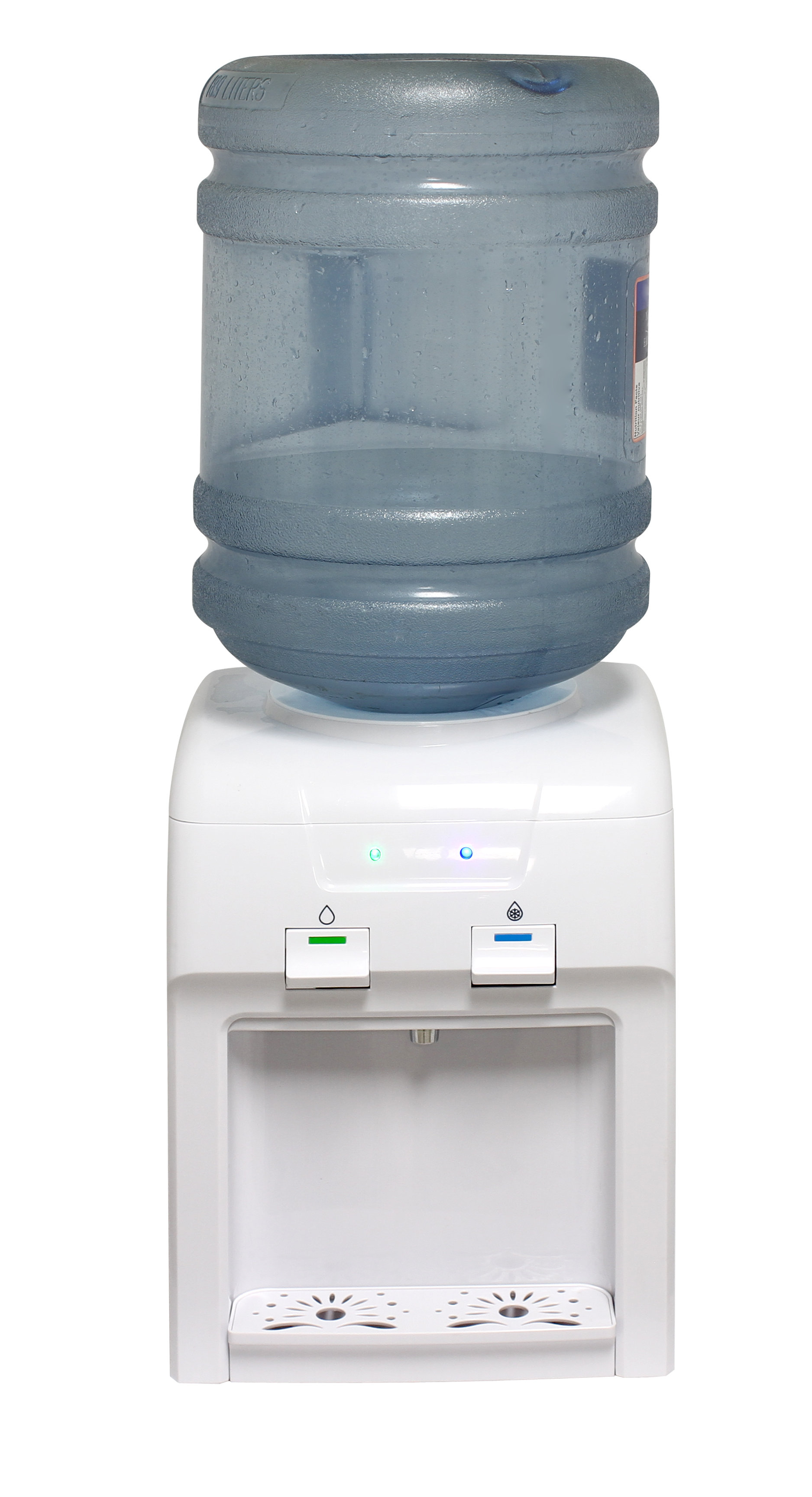 Vitapur White Countertop Top Loading Electric Water Cooler with Cold