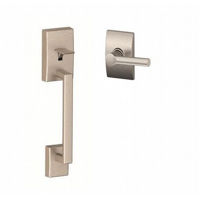 Century Lower Half Handleset with Broadway Door Lever (Deadbolt Sold Separately)
