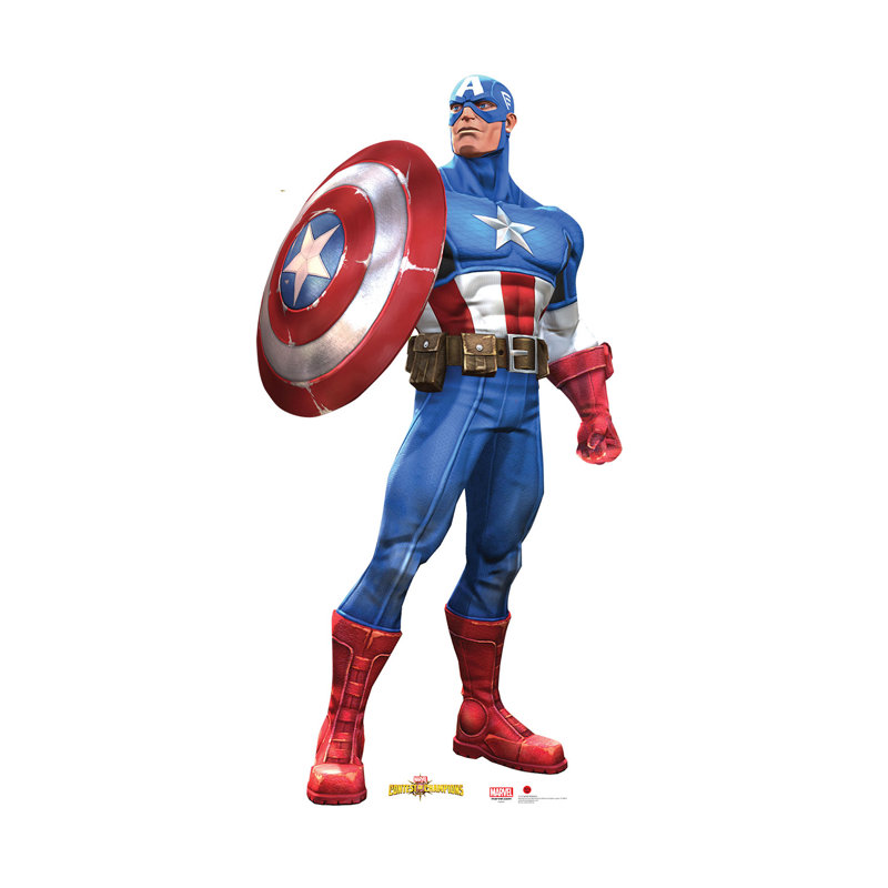 Advanced Graphics Marvel Contest Of Champions Captain America Life Size Cardboard Cutout Reviews Wayfair Marvel studios' captain marvel stars brie larson and is directed by the writing/directing.