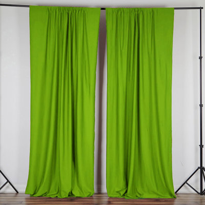 Antion Solid Room Darkening Outdoor Rod Pocket Single Curtain Panel