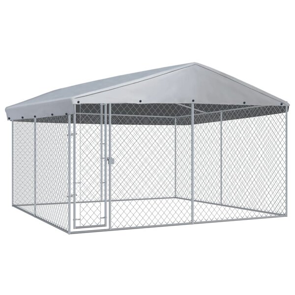 VidaXL Dog Kennel with Roof & Reviews | Wayfair