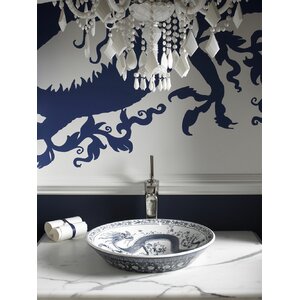 Imperial Blue Circular Vessel Bathroom Sink