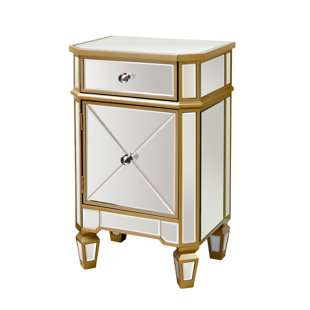 Go to store & view more images Marleigh Mirrored End Table by Willa Arlo Interiors